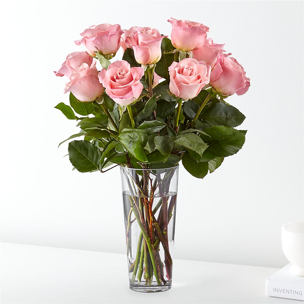 Long Stem Pink Rose Bouquet – ANDREA'S FLOWERS ORLANDO, Orlando FL
