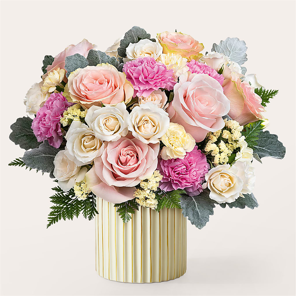 Blissful Moments Bouquet with Ivory Vase – ANDREA'S FLOWERS ORLANDO, Orlando FL