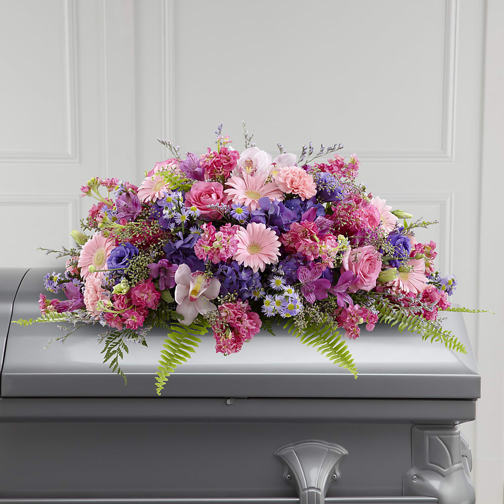 Glorious Garden Casket Spray – ANDREA'S FLOWERS ORLANDO, Orlando FL