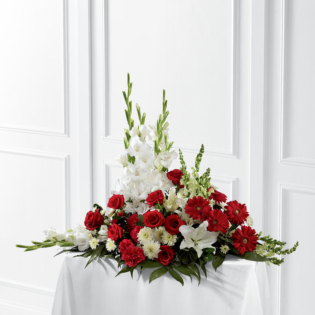 Crimson & White Arrangement – ANDREA'S FLOWERS ORLANDO, Orlando FL