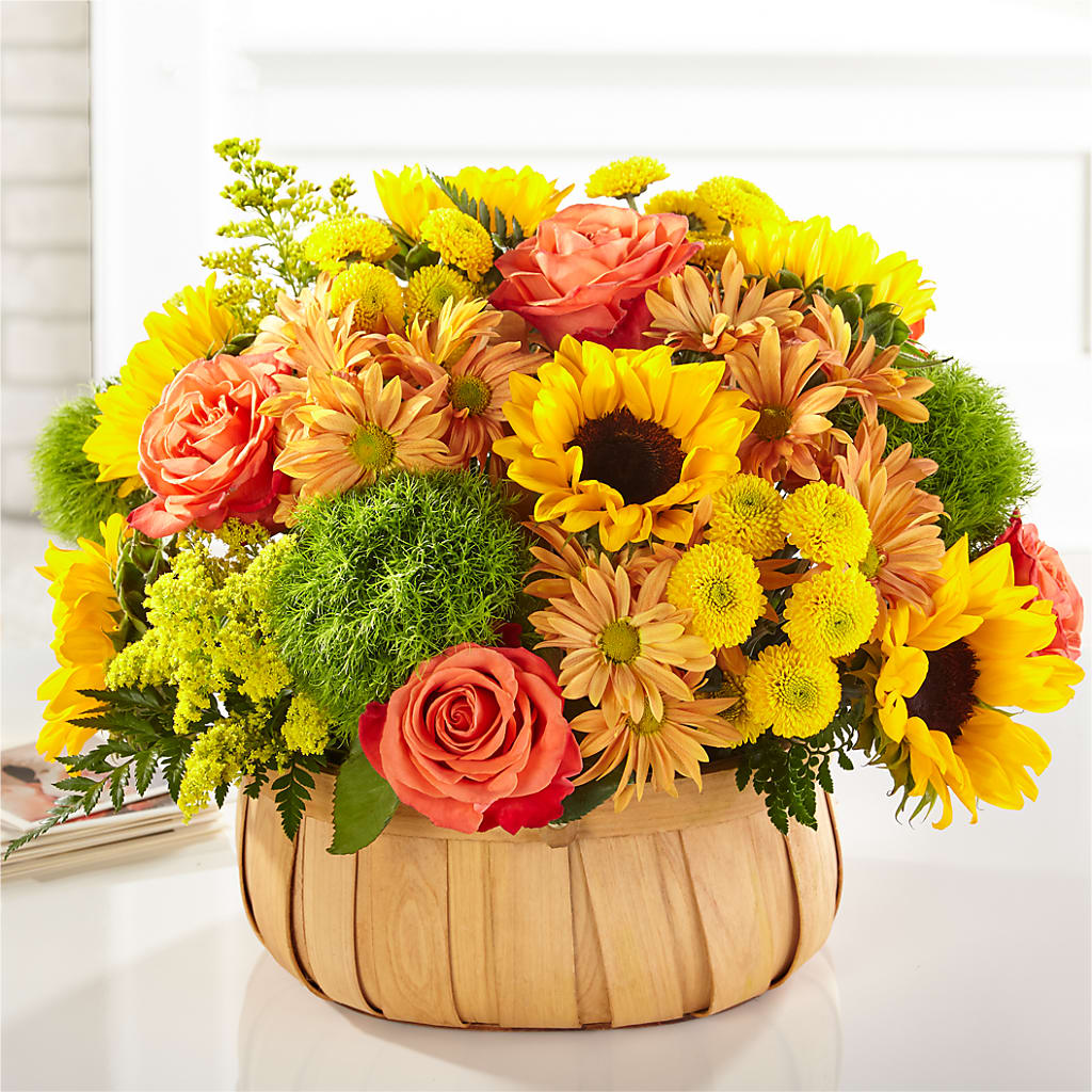 Harvest Sunflower Basket – ANDREA'S FLOWERS ORLANDO, Orlando FL