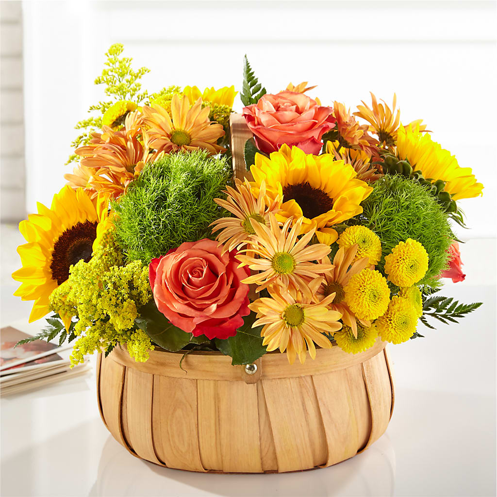 Harvest Sunflower Basket – ANDREA'S FLOWERS ORLANDO, Orlando FL