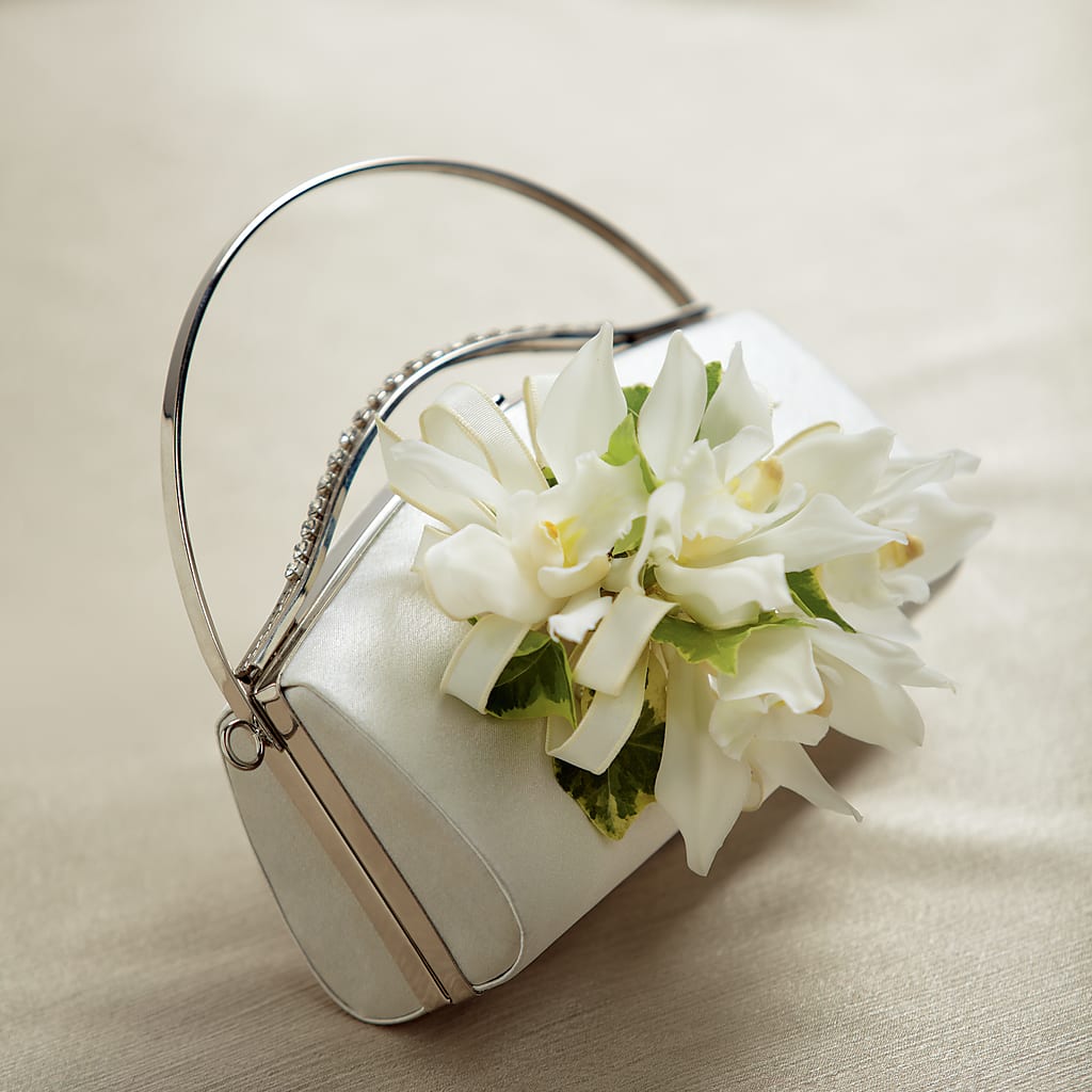 White Purse Decor – ANDREA'S FLOWERS ORLANDO, Orlando FL