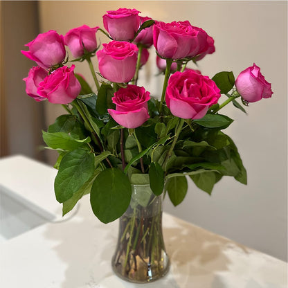 Long Stem Pink Rose Bouquet – ANDREA'S FLOWERS ORLANDO, Orlando FL