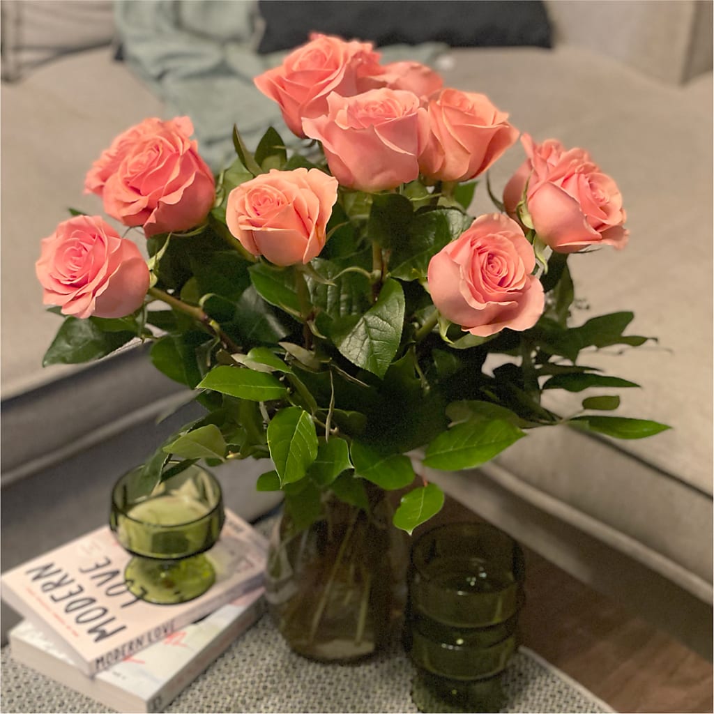 Long Stem Pink Rose Bouquet – ANDREA'S FLOWERS ORLANDO, Orlando FL
