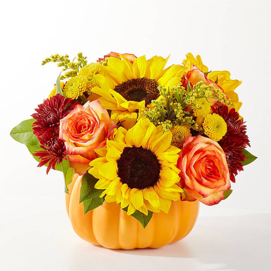 Golden Gourd Pumpkin Bouquet – ANDREA'S FLOWERS ORLANDO, Orlando FL