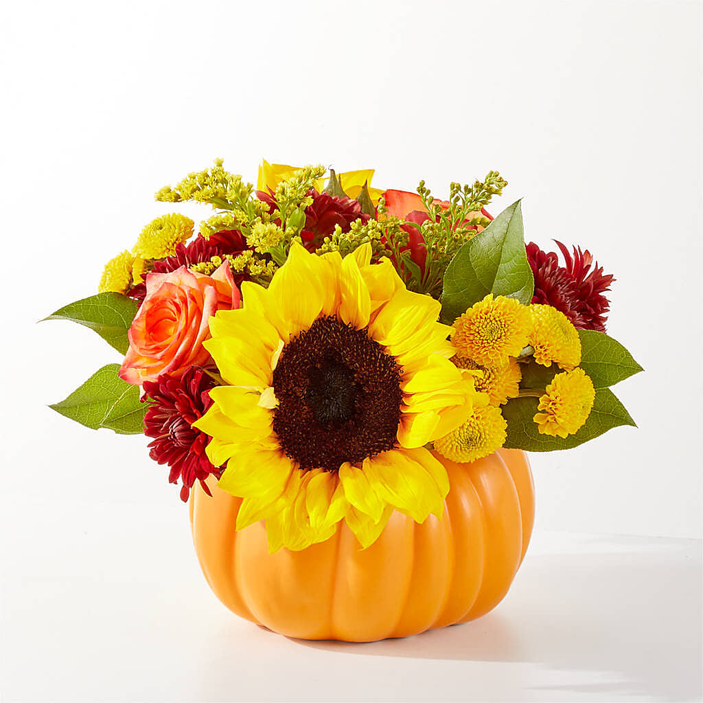 Golden Gourd Pumpkin Bouquet – ANDREA'S FLOWERS ORLANDO, Orlando FL