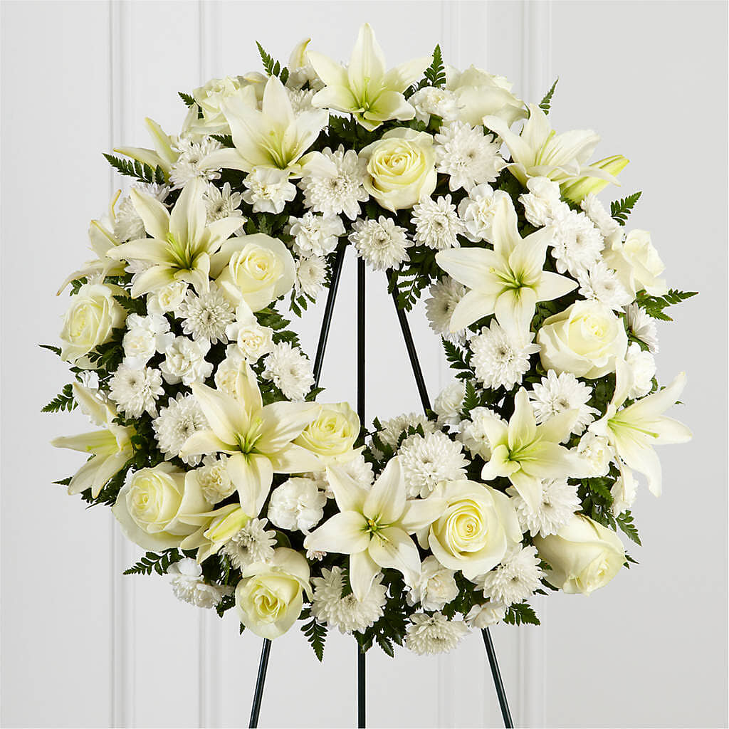 Treasured Tribute Wreath – ANDREA'S FLOWERS ORLANDO, Orlando FL