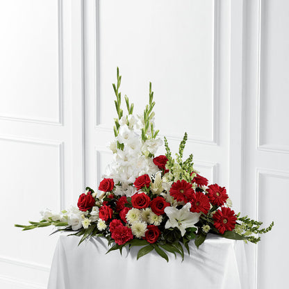 Crimson & White Arrangement – ANDREA'S FLOWERS ORLANDO, Orlando FL