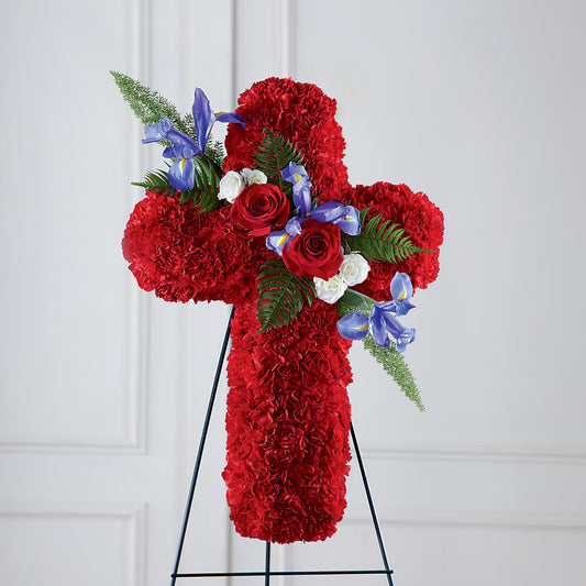 Faithful Hero Floral Cross – ANDREA'S FLOWERS ORLANDO, Orlando FL