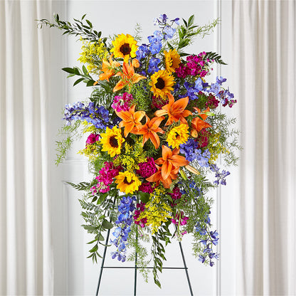 Sunlit Memories Standing Spray (Standard) – ANDREA'S FLOWERS ORLANDO, Orlando FL