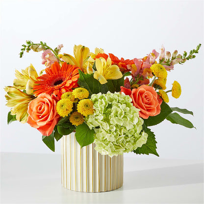 Autumn Sunshine Bouquet with Ivory Vase – ANDREA'S FLOWERS ORLANDO, Orlando FL