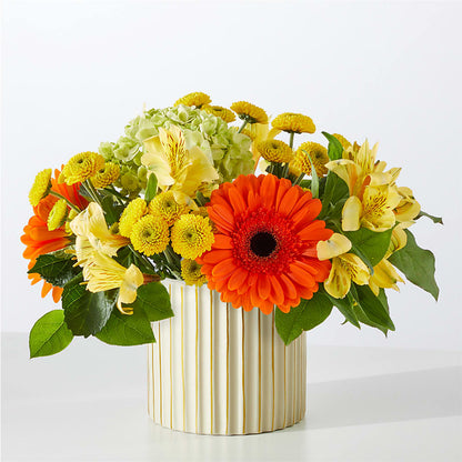 Autumn Sunshine Bouquet with Ivory Vase – ANDREA'S FLOWERS ORLANDO, Orlando FL