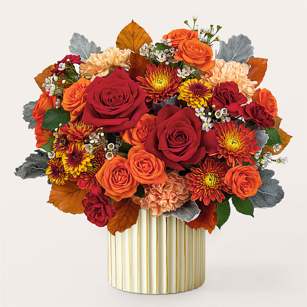 Merlot Bouquet with Ivory Vase – ANDREA'S FLOWERS ORLANDO, Orlando FL