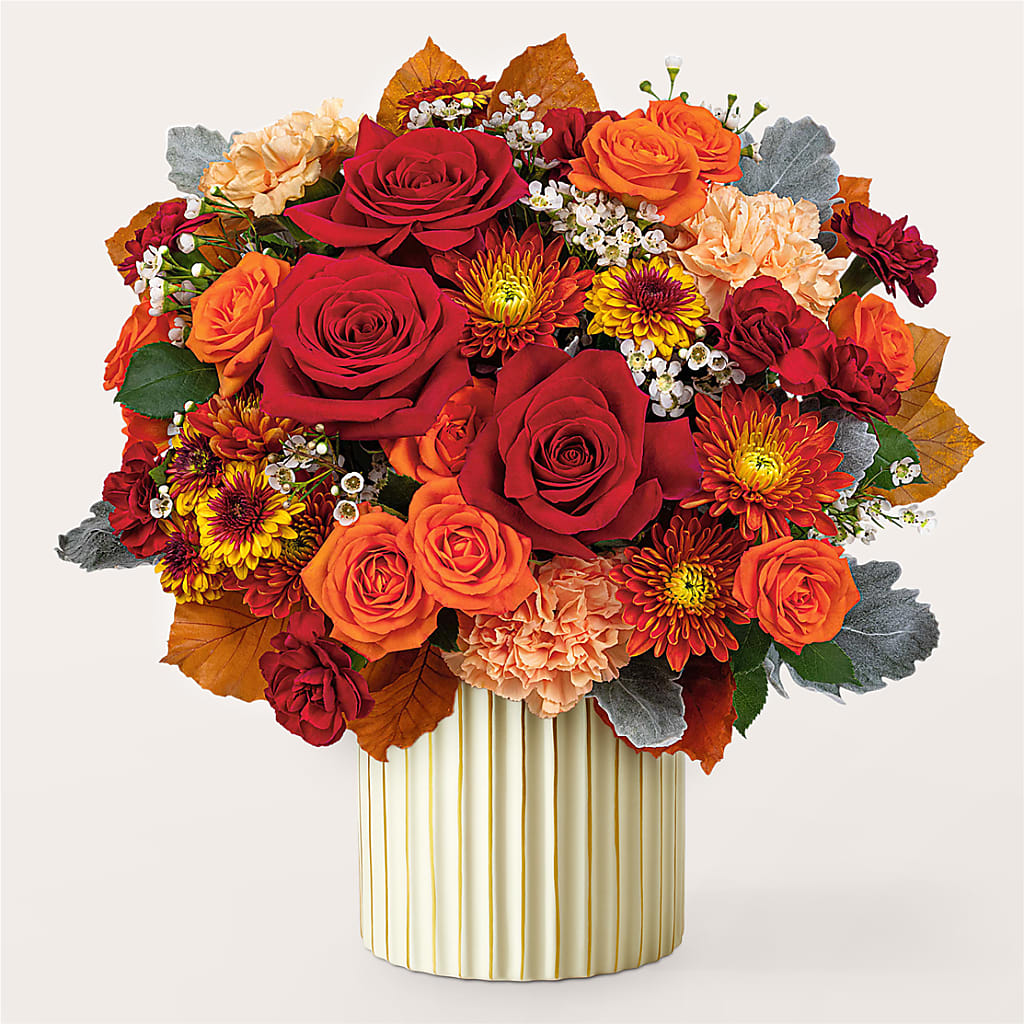 Merlot Bouquet with Ivory Vase – ANDREA'S FLOWERS ORLANDO, Orlando FL