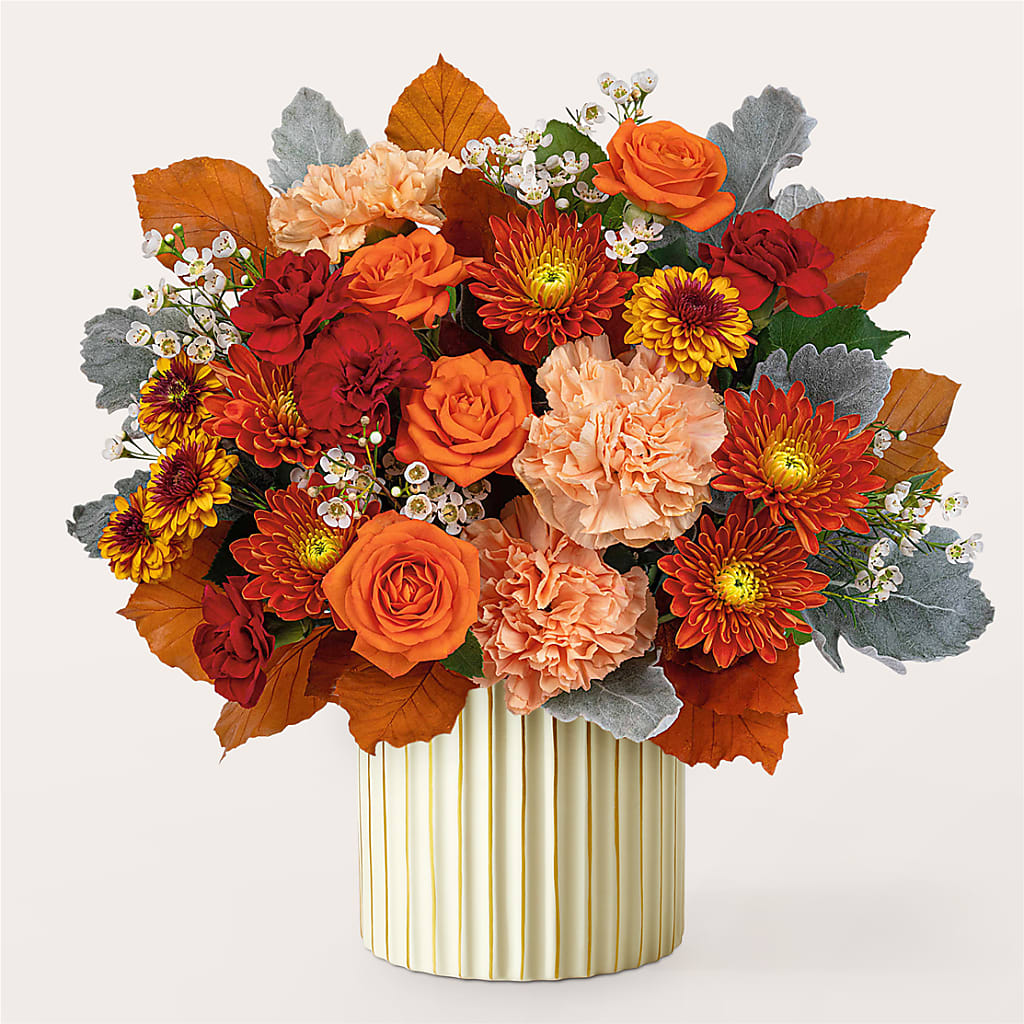 Merlot Bouquet with Ivory Vase – ANDREA'S FLOWERS ORLANDO, Orlando FL