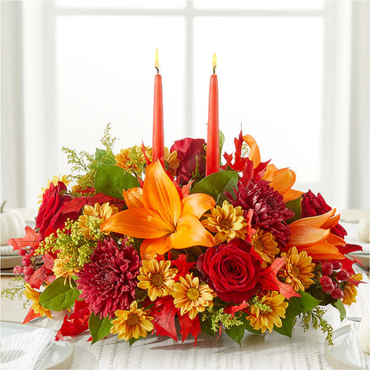 Autumn's Embrace Centerpiece – ANDREA'S FLOWERS ORLANDO, Orlando FL
