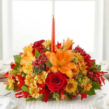 Autumn's Embrace Centerpiece – ANDREA'S FLOWERS ORLANDO, Orlando FL