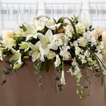 White Linen Arrangement – ANDREA'S FLOWERS ORLANDO, Orlando FL